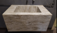 Столешница-мойка в санузел из искусственного камня мраморной серии